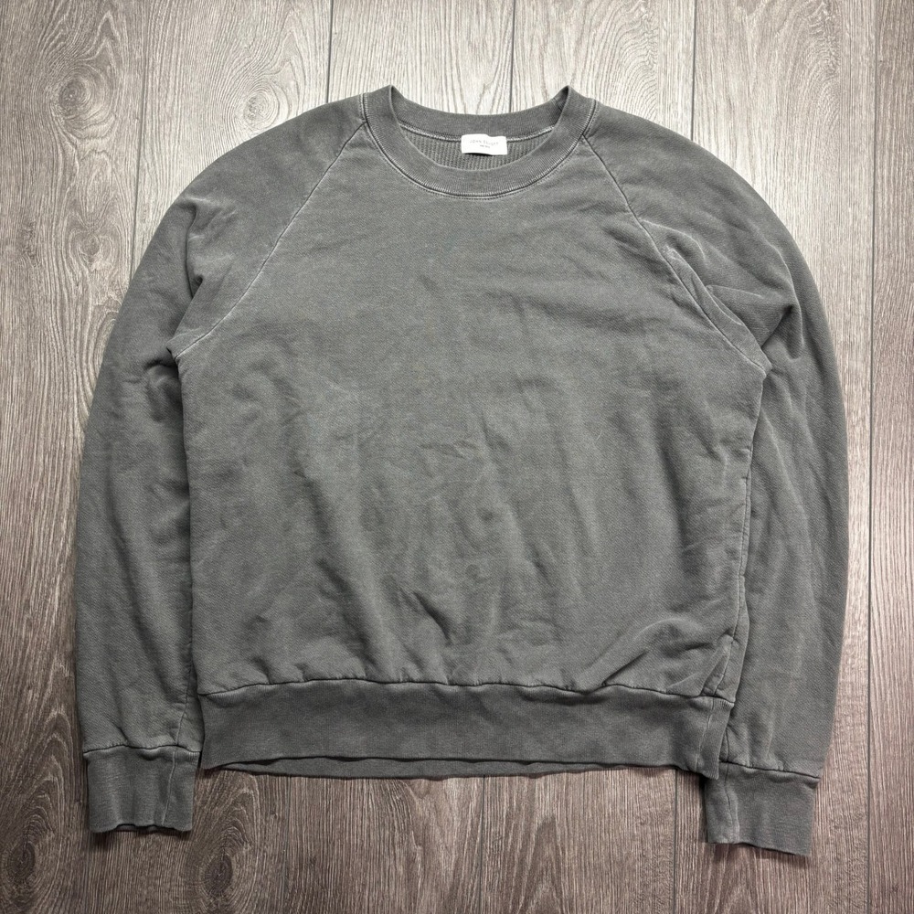 John Elliott Beach Crewneck Sweatshirt Mens 4 XL Grey Faded Raglan Pullover USA
